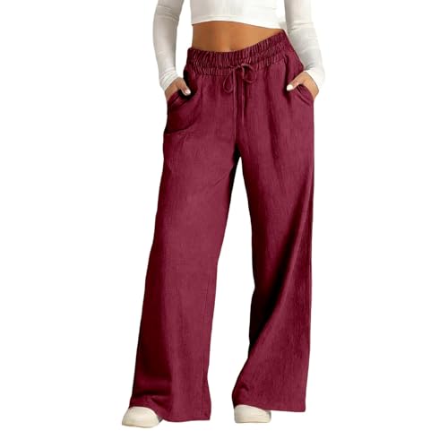 Pantalon large stretch taille haute ample et confortable WWricotta
