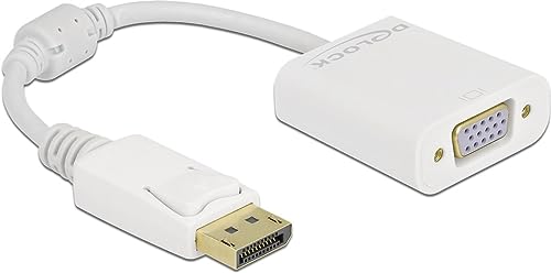 Adaptateur DisplayPort 1.2 vers VGA femelle blanc convertisseur vidéo passif PC