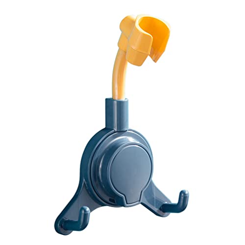 TeTupGa Soporte para cabezal de ducha, soporte de ducha de montaje en pared, soporte de ventosa extraíble, soporte giratorio ajustable para manguera de ducha estándar (azul) Cover