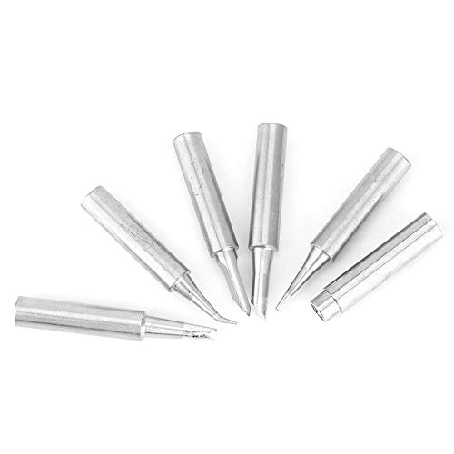 Solder Tip, 6pcs Replacement Welding Iron Head Copper Welding Head Diameter 6.25mm Welding Head Soldering Iron, Tools