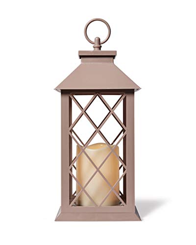 Image of A Cheerful Giver Flickering Flameless Candles with Remote - LED Battery Candles for Indoor /Outdoor Use - Wedding Decorations and Table Decor - 5.5 inch W x 13.5 inch H x 1.5 inch L - Tan