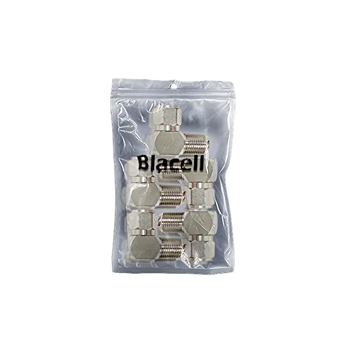 (5 Pack) Adaptador Conector Coaxial 90° Macho a Hembra miniatura 4