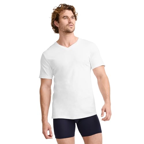 Jockey Men\'s Undershirt Classic V-Neck Undershirt - 6 Pack, White, XL