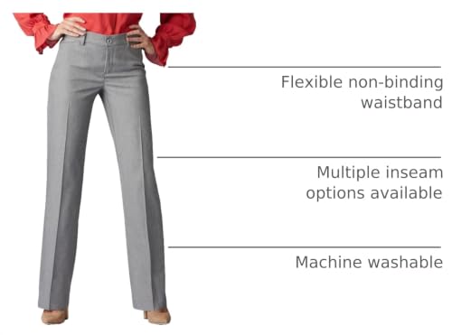Lee Women's Ultra Lux Comfort with Flex Motion Trouser Pant Ash Heather 18 Medium - image 4