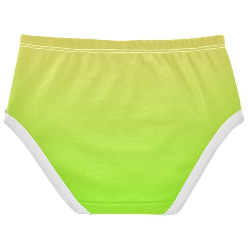 Joisal Girls Underwear Toddlers 2t Cotton Panties Little Girl Stylish Briefs Kids Undies Yellow Green Gradient2