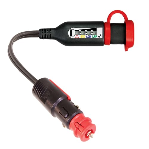 Optimate Monitor O-126v2, Battery Status/Charge System Monitor for 12V Lead-Acid & 12.8V LFP Lithium, with Adaptable Plug