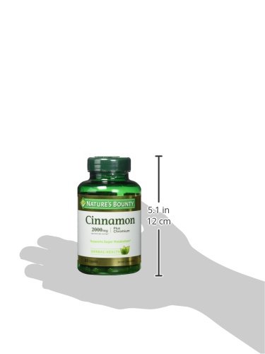 Nature's Bounty Cinnamon 2000Mg Plus Chromium, Dietary Supplement Capsules 60 Ea #TOP1