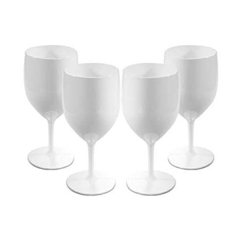 Unbreakable White Wine Glasses Set by Virtually Glass Cover