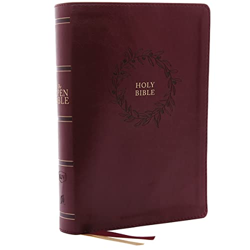 The Kjv Open Bible: Complete Reference System, Burgundy Leathersoft, Red Letter, Comfort Print: King James Version