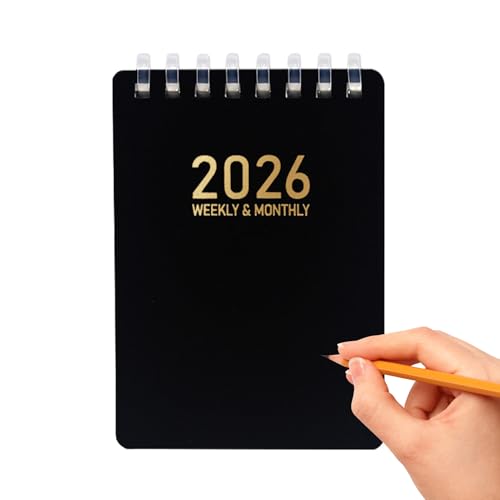 Agenda diaria 2026, cuaderno de espiral de tamaño A7, cuaderno de trabajo compacto para bocetos, tomar notas, aula, enfermería, universidad, investigación, derecho, trabajo y reuniones, organizador