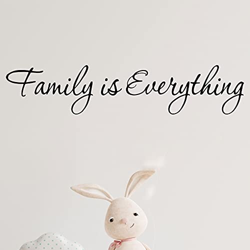 Stickers muraux inspirants Art Mots Lettres Citation La famille est tout Amovible DIY Mural Vinyle Décorations Murales pour Salon Chambre et Cuisine Accessoires de Décoration d'Intérieur Cover