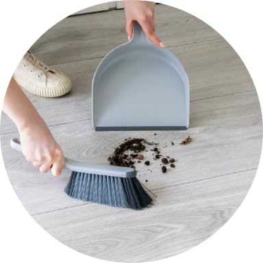 Eco Ego Handfeger Und Schaufel Besen Und Kehrschaufel Set Kehrblech Kehrset Kehrgarnitur Mit Kombination Von Harten Und Weichen Borsten U-Collect