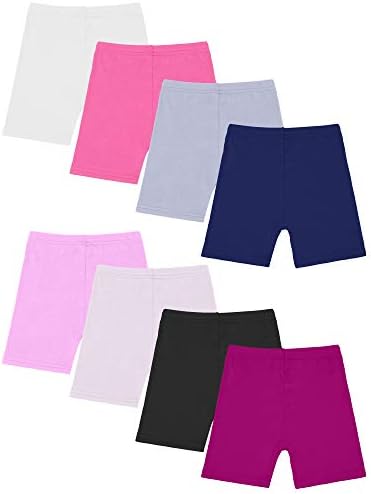 Resinta 8 Pack Toddlers Girls Shorts Dance Shorts Bike Short Breathable and Safety 8 Color