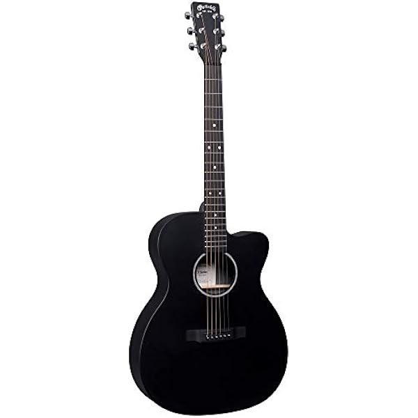Martin Guitarra X Series OMC-X1E - Guitarra acústica eléctrica con bolsa de concierto, laminado negro de alta presión, traste 000-14, forma de cuello de artista intérprete 🥇✔️ ® A Pedido 🏆™