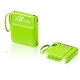 モバイルバッテリー【2025業界新設計22000mAh大容量バッテリー】軽量 小型 急速充電 4台同時に充電 LCD残量表示 LED照明ライト PSE技術認証済 安全回路保護 Type-C入出力兼用&USB出力ポート搭載 低電流モード搭載 4種類ケーブル内蔵 コンパクト 携帯充電器 機内持ち込み可能 旅行/出張/アウトドア/キャンプ/停電対策/防災緊急用 日本語取扱説明書 (グリーン)