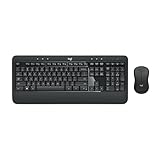 Logitech MK540 Advanced Wireless Keyboard and Mouse Combo for Windows, 2.4 GHz Unifying USB-Receiver, Multimedia Hotkeys, 3-Year Battery Life, for PC, Laptop