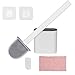 Produktbild Vicloon Toilettenbürsten, WC Bürste und Halter mit Putztuch, Silikon Klobürste und Langer Stiel klobürste Aufgehängt für Badezimmer oder Gäste-WC - Weiß