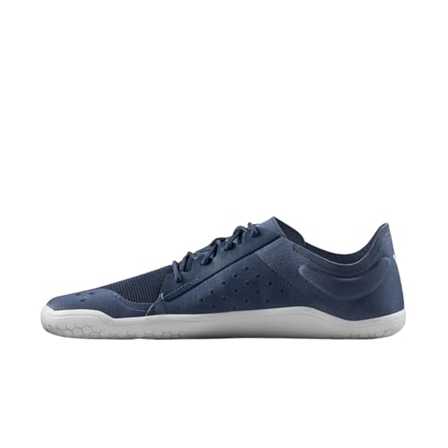 VIVOBAREFOOT Primus LITE IV Mens Midnight (309253-03) Herren-Barefoot-Schuhe, dunkelblau, atmungsaktive Outdoor-Schnürschuhe, flach bis zum Knöchel, Mesh, GR 43 EU