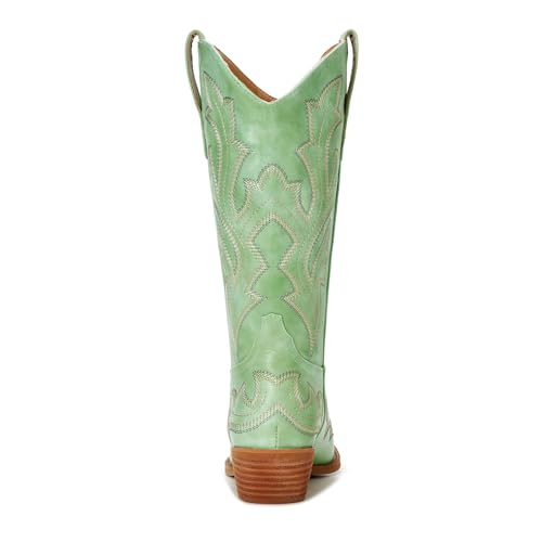 Image of Cowboy Boots for Women - Embroidered Western Cowgirl Boots with Fashion Snip Toe, 1.75-Inch Low Block Heel and All-Day Comfort Fit