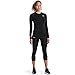 Under Armour Women's HeatGear Compression Long-Sleeve T-Shirt, Black (001)/White, Large