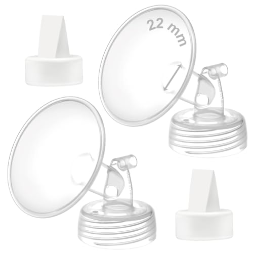 Image of Maymom 22 mm Flange and Duckbill Valve Compatible with Spectra S1 Spectra S2 Spectra 9 Plus Not Original Spectra Pump Parts Replace Spectra S2 Pump Parts Spectra Flange Spectra Duckbill Valve