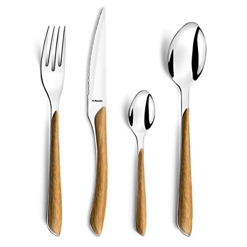 Amefa Eclat Set 24 Cubiertos Mango Madera 14-8-25cm Cover
