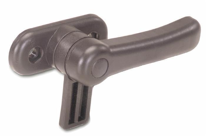 Ama Maniglia di Chiusura Finestrino Destra in Plastica per Trattore – Lunghezza 130 mm con Interasse di 60 mm, Made in Italy