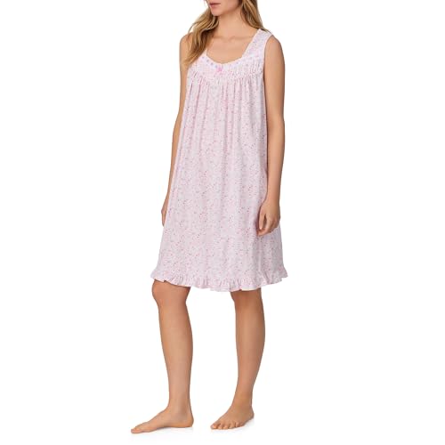Eileen West Sleepwear & Loungewear for Women - Jersey Knit Collection - 100% Cotton Sleeveless Lightweight Short Nightgown2