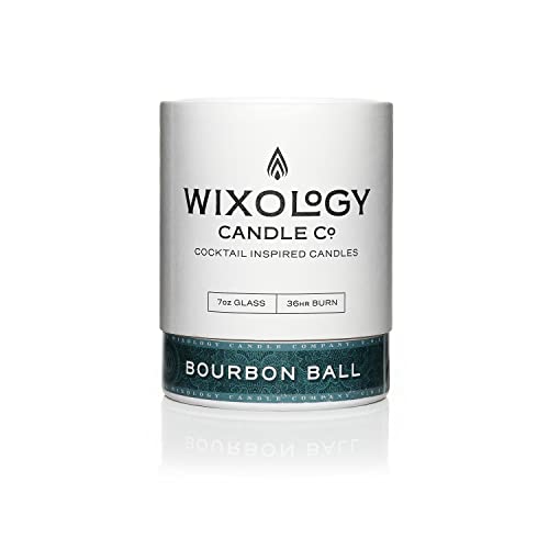 Wixology Cocktail Inspired Bourbon Soy Candle - Reusable Rocks Glass - Made In Kentucky - 7 Oz (Bourbon Ball) #TOP2