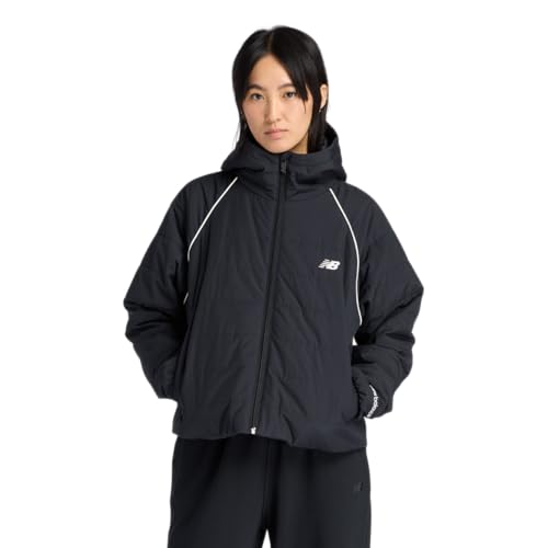 new balance(ニューバランス) ベンチコート 中綿パデッドショートレングスジャケット フード パーカー レディース(AWJ53172)