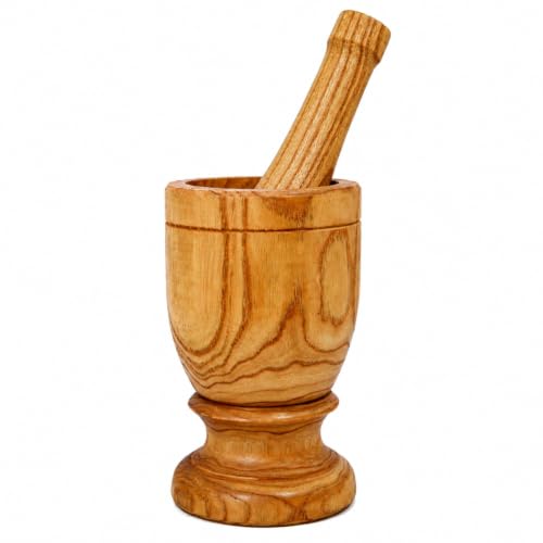 IMUSA USA Small Wood Mortar & Pestle