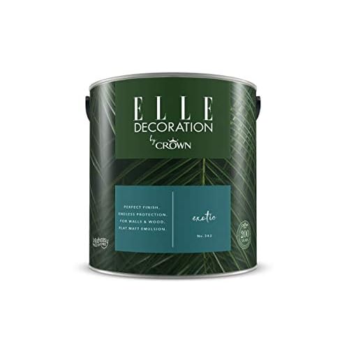 ELLE DECORATION Exotic No. 342 , 2,5 L, extra-matte Premium Wandfarbe für Innen, für Wände und Holz, hohe Deckkraft, Innenfarbe,reiches, fesselndes Petrol