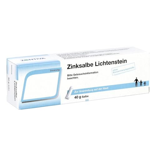 Zentiva Zinksalbe Lichtenstein 10% 40g bei nässenden oder juckenden Wunden & Schrunden unterstützt die Wundheilung Wundsalbe mit Zinkoxid