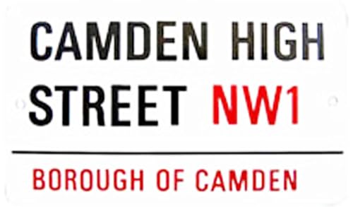 Twvvcteyc New Metal Street Sign Camden High Street Moyen Taille Émail Street Signe 8X12 Inches
