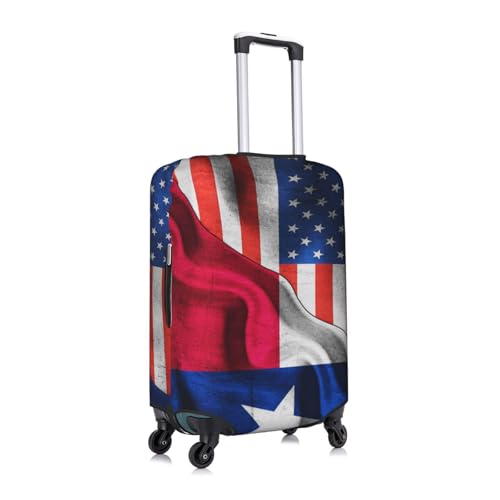 America Flag Texas Flag Travel Luggage Cover Washable Suitcase Case Suitcase Protector Fit Luggage Cover X-Large3