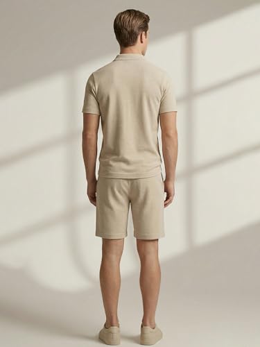 Image of Dollar Men Co-Ord Set | Polyester Shorts + Polo T-Shirt | Regular Fit, Quick Dry & Breathable | Gym, Casual & Sportswear | Pack of 1