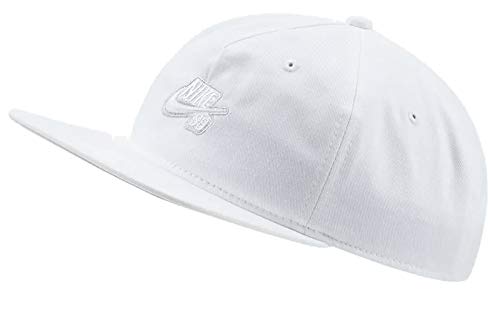 NIKE Pro - Gorra para Hombre (Talla única), Color Blanco y Gris