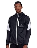 Ripstop adidas Herren Windbreaker Jacke, Black/White, L