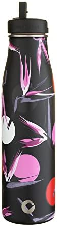 onegreenbottle Evolution Stainless Steel Metal Insulated Bottle with Straw Cap. Leakproof Water Bottle, 500 ml Hot and Cold Drinks - Milk