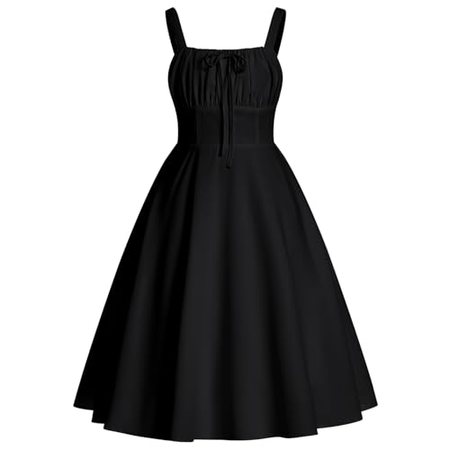 Tween Dress Homecoming Teen Ruffle A-line Midi Cami Dresses Square