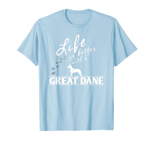Funny Great Dane T Shirt Life Is Better With A Great Dane T-shirt, Azul, S