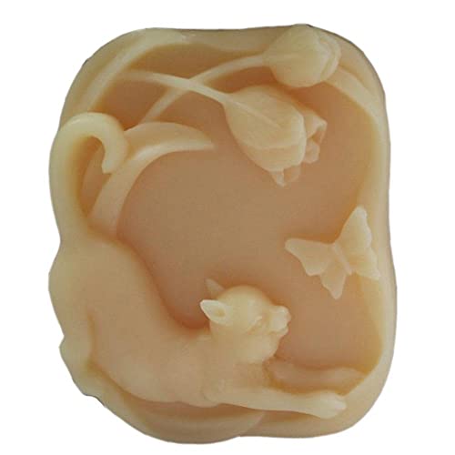 Silicone Soap Molds Kit l Soap Making Supplies l Moldes de Silicona para Resina l Candle Making Silicone Molds (Cats Butterfly 11011)