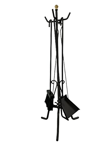 Set Camino in Ferro Battuto Nero con Parascintille...