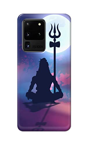 Image of Printed Hard Back Cover Case for Samsung Galaxy S20 Ultra 4G | Samsung S20 Ultra 5G Back Cover (Lord Shiva) -1302