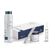 Lendan PlexForte Recomended KIT No.3 Instant Hair Repair Mask Shot of 6 Ampoules 0.44fl.oz. each + No.5 Strengthens and Repair Conditioner 300ml for Damaged Hair
