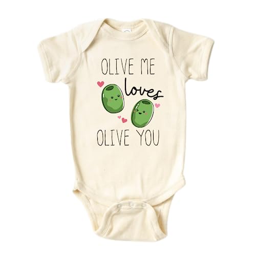 MangoHouse Kids Tshirt Baby Onesie® Olive Me Loves Olive