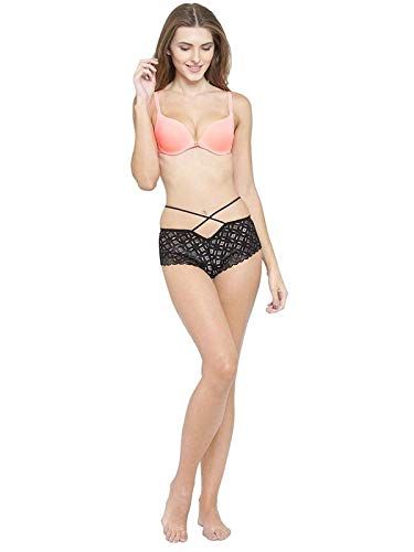 Image of Brachy Women's Poly Cotton Padded Wired T-Shirt, Push-Up Bra (BCA FOPPAN080 32B Peach Peach 32B)