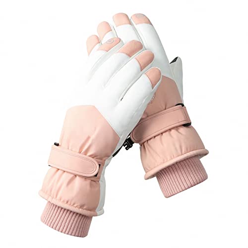 MAOTN Guantes de esquí de Invierno para Mujer, Guantes de Lana cálidos con Pantalla táctil para Ciclismo al Aire Libre, Guantes térmicos Antideslizantes Impermeables,Style6,One Size Cover