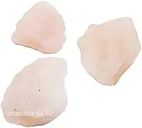 Kit 3 Pedras Brutas de Quartzo Rosa Cristais Naturais