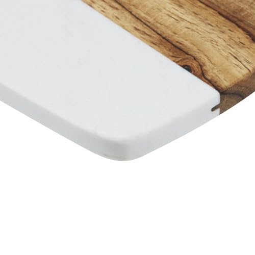 Tabla de Cortar Rectangular de Mármol y Madera miniatura 2